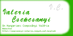 valeria csepcsanyi business card